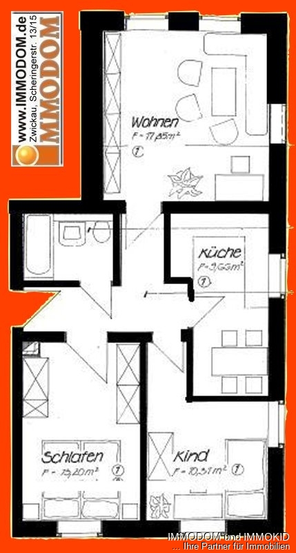 3-Zimmer-Wohnung in Wilkau-Hasslau zu vermieten! - Photo 3