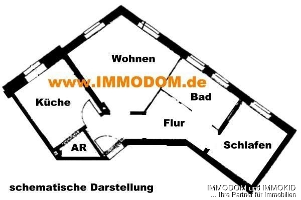 2-Zimmer-Wohnung inklusive EINBAUKÜCHE in der Nähe des Schlobigparks zu vermieten! - Photo 2