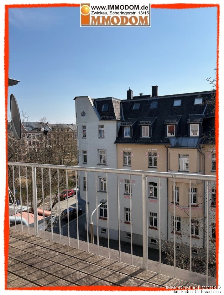 3-Zimmer-Wohnung in Zwickau-Nordvorstadt, herrschaftliches Wohnen mit großer Wohnküche, Erker und 2 Balkonen! - Foto 5